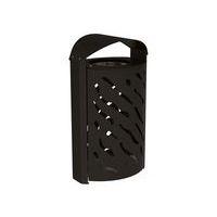 Poubelle Venise 120 L avec couvercle réhaussé - galva noir 9005 - Image principale