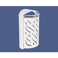 Poubelle Venise 120 L avec couvercle réhaussé - galva blanc 9010 - Image principale