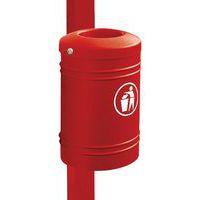 Poubelle Esterel 40 L à fixer sur poteau 8 x 8 cm - rouge foncé 3004 - Image principale
