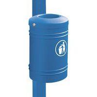 Poubelle Esterel 40 L à fixer sur poteau 8 x 8 cm - bleu 5010 - Image principale