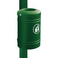 Poubelle Esterel 40 L à fixer sur poteau 8 x 8 cm - vert 6005 - Image principale