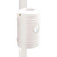 Poubelle Esterel 40 L à fixer sur poteau 8 x 8 cm - blanc 9010 - Image principale