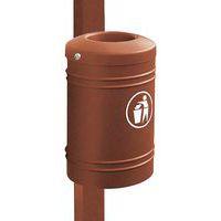 Poubelle Esterel 40 L à fixer sur poteau Ø 7.6 cm - Procity