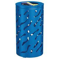 Poubelle Venise ronde Tri sélectif 2 x 60 L - galva bleu 5010 - Image principale
