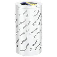 Poubelle Venise ronde Tri sélectif 2 x 60 L - galva blanc 9010 - Image principale