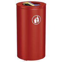 Poubelle Olbia Tri sélectif 2 x 60 L - galva rouge foncé 3004 - Image principale