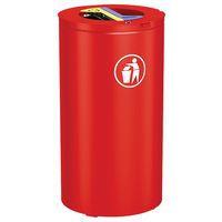 Poubelle Olbia Tri sélectif 2 x 60 L - galva rouge 3020 - Image principale
