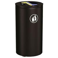 Poubelle Olbia Tri sélectif 2 x 60 L - galva noir 9005 - Image principale