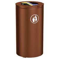 Poubelle Olbia Tri sélectif 2 x 60 L - galva aspect corten - Image principale