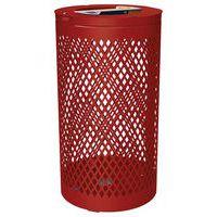 Poubelle Losange Tri sélectif 2 x 60 L - galva rouge foncé 3004 - Image principale