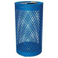 Poubelle Losange Tri sélectif 2 x 60 L - galva bleu 5010 - Image principale