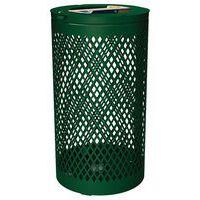 Poubelle Losange Tri sélectif 2 x 60 L - galva vert 6005 - Image principale