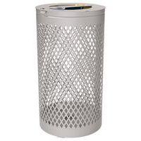 Poubelle Losange Tri sélectif 2 x 60 L - galva gris 7044 - Image principale