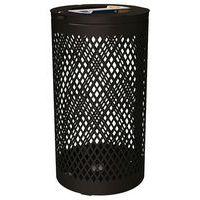 Poubelle Losange Tri sélectif 2 x 60 L - galva noir 9005 - Image principale