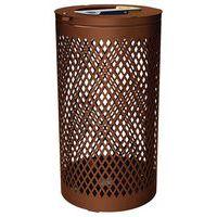 Poubelle Losange Tri sélectif 2 x 60 L - galva aspect corten - Image principale