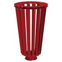 Poubelle Lofoten 80 L acier galva rouge foncé 3004 - Image principale