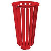 Poubelle Lofoten 80 L acier galva rouge 3020 - Image principale
