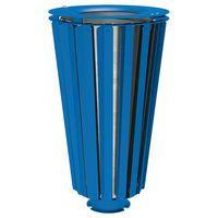 Poubelle Lofoten 80 L acier avec seau galva - bleu 5010 - Image principale