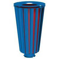 Poubelle Lofoten 80 L acier avec seau peint - bleu 5010 - Image principale