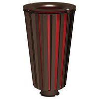 Poubelle Lofoten 80 L acier avec seau peint - marron 8017 - Image principale