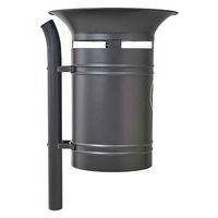 Poubelle Vanoise 40 L sur poteau avec seau - Procity - Image principale