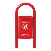 Poubelle Vercors 40 L avec seau - zinc rouge 3020 - Image principale