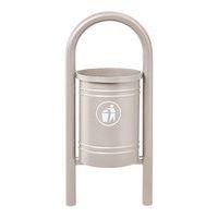 Poubelle Vercors 40 L avec seau - zinc gris 7044 - Image principale