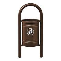 Poubelle Vercors 40 L avec seau - zinc marron 8017 - Image principale
