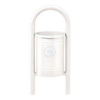Poubelle Vercors 40 L avec seau - zinc blanc 9010 - Image principale