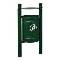 Poubelle Saintonge 40 L avec seau pommeau City - zinc vert 6005 - Image principale