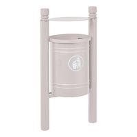 Poubelle Saintonge 40 L avec seau pommeau City - zinc gris 7044 - Image principale