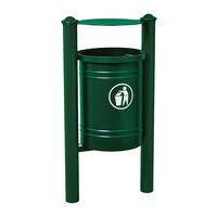 Poubelle Saintonge 40 L avec seau pommeau Agora - zinc vert 6005 - Image principale