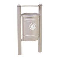 Poubelle Saintonge 40 L avec seau pommeau Agora - zinc gris 7044 - Image principale