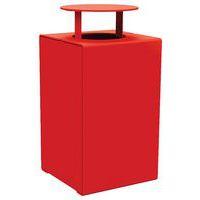 Poubelle Kub 120 L acier avec couvercle - rouge 3020 - Image principale
