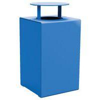 Poubelle Kub 120 L acier avec couvercle - bleu 5010 - Image principale