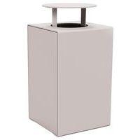 Poubelle Kub 120 L acier avec couvercle - gris 7044 - Image principale