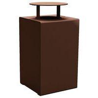 Poubelle Kub 120 L acier avec couvercle - marron 8017 - Image principale