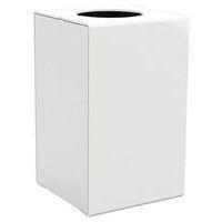 Poubelle Kub 120 L acier - blanc 9010 - Image principale