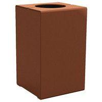 Poubelle Kub 120 L acier - aspect corten - Image principale