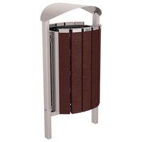 Poubelle Silaos 50L acier/plastique recyclé scellmnt marron/gris 7044 - Image principale