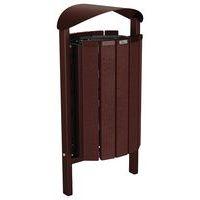 Poubelle Silaos 50L acier/plastique recyclé scellmt marron/marron 8017 - Image principale