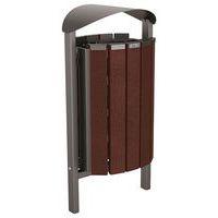 Poubelle Silaos 50L acier/plastique recyclé scellt marron/gris Procity - Image principale