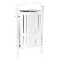 Poubelle Silaos 50 L acier - scellement direct - blanc 9010 - Image principale