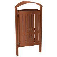 Poubelle Silaos 50 L acier - scellement direct - aspect corten - Image principale