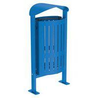 Poubelle Silaos 50 L acier - platines - bleu 5010 - Image principale