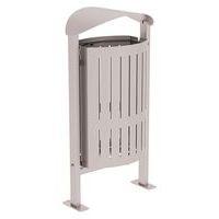 Poubelle Silaos 50 L acier - platines - gris 7044 - Image principale