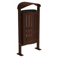 Poubelle Silaos 50 L acier - platines - marron 8017 - Image principale