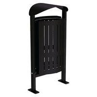 Poubelle Silaos 50 L acier - platines - noir 9005 - Image principale