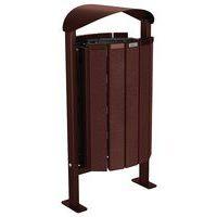 Poubelle Silaos 50L acier/plastiq recyclé platines marron/marron 8017 - Image principale