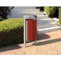Poubelle Silaos 50 L acier/bois - Procity thumbnail image 2